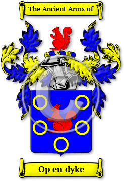 Op en dyke Family Crest Download (JPG) Legacy Series - 600 DPI